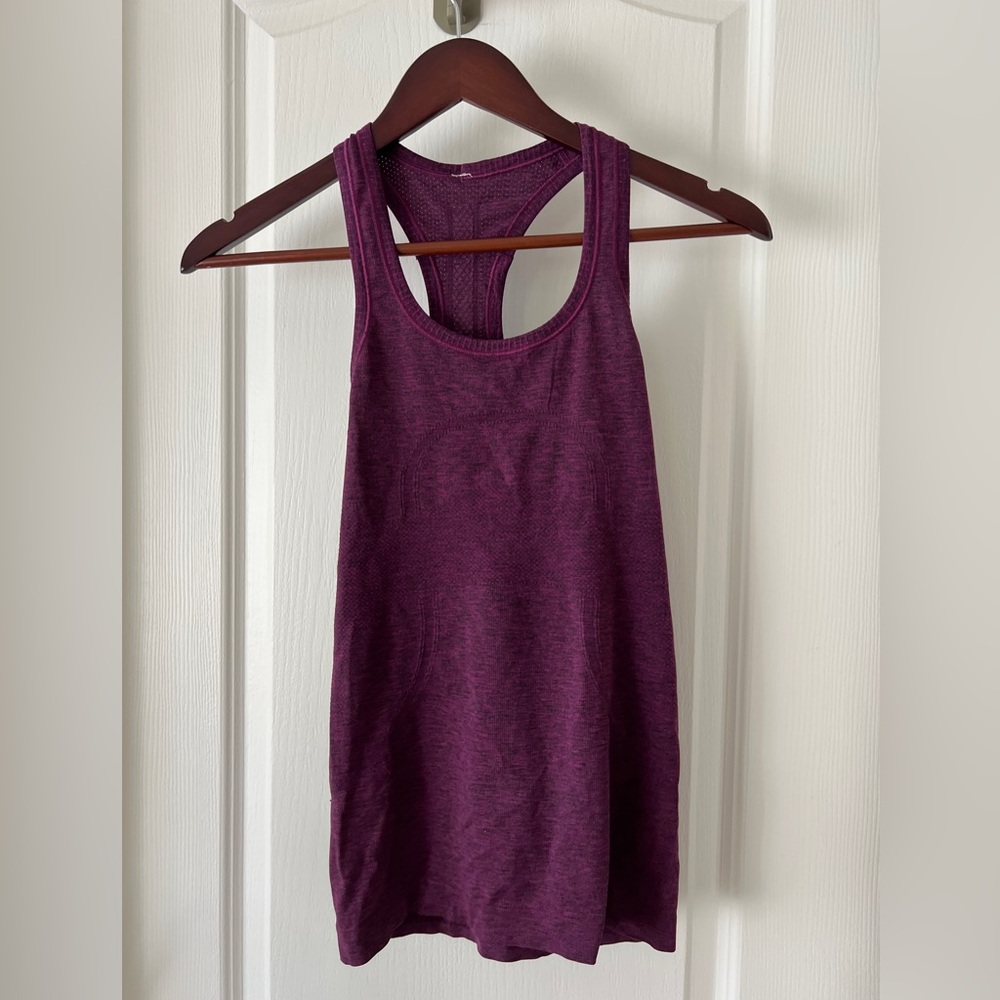Purple lululemon racerback tank top